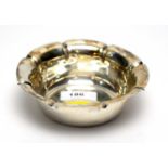 An Edward VII silver circular bowl,
