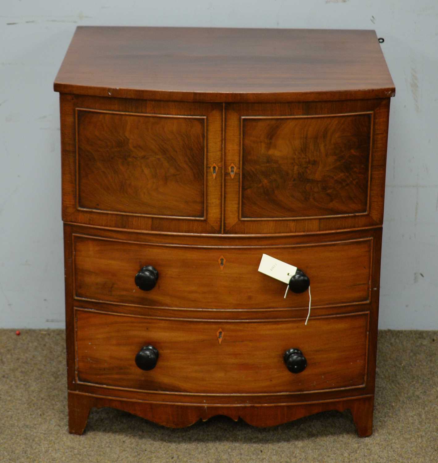 A 19th Century mahogany bowfront commode.