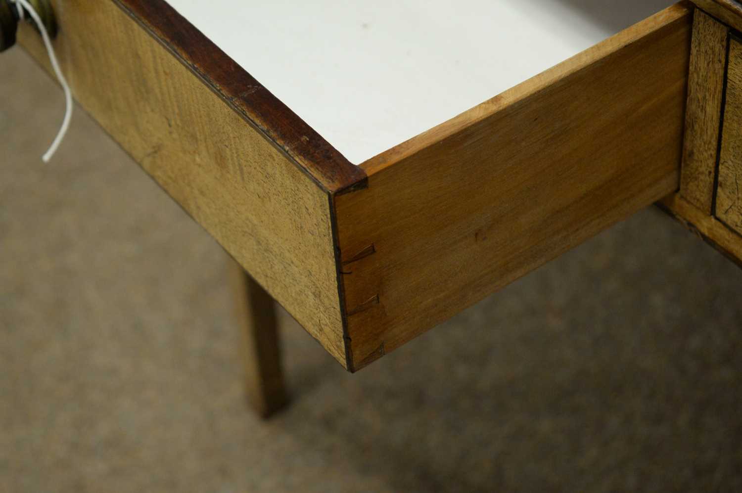 A mahogany bowfront two drawer side table. - Image 2 of 2