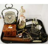 Selection of decorative items including ceramics and silver plate