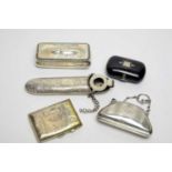 A selection of silver and other items,