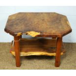 A 20th Century yew wood coffee table.
