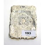 A Victorian silver calling card case,