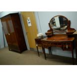 Edwardian wardrobe, dressing table and pot cupboard.