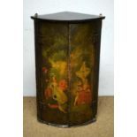 An 18th Century painted corner cabinet.