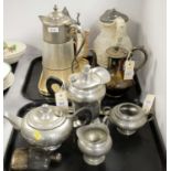 Selection of silver plated and pewter ware