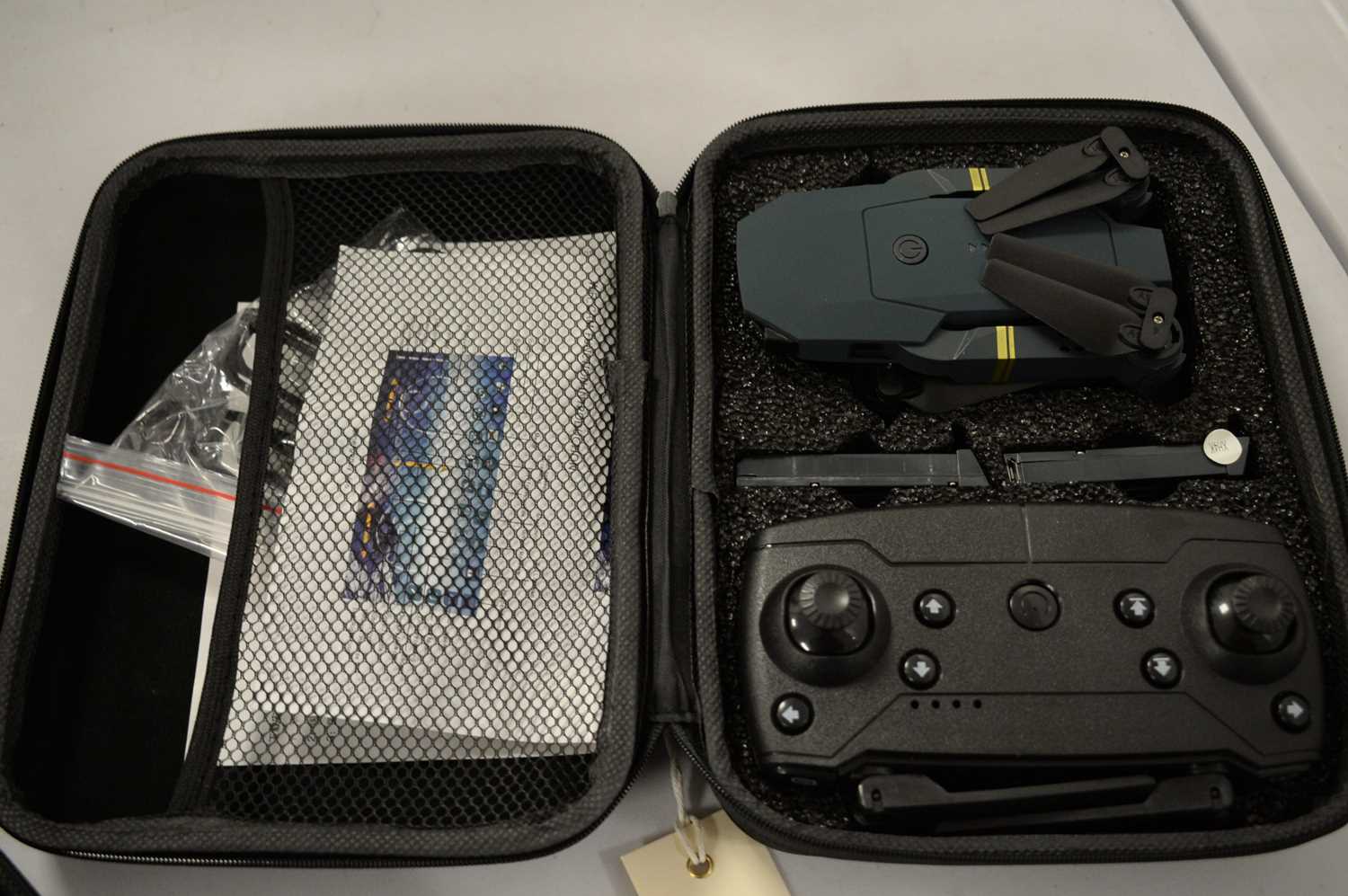 A cased drone