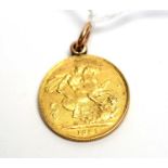 A Queen Victoria gold sovereign,