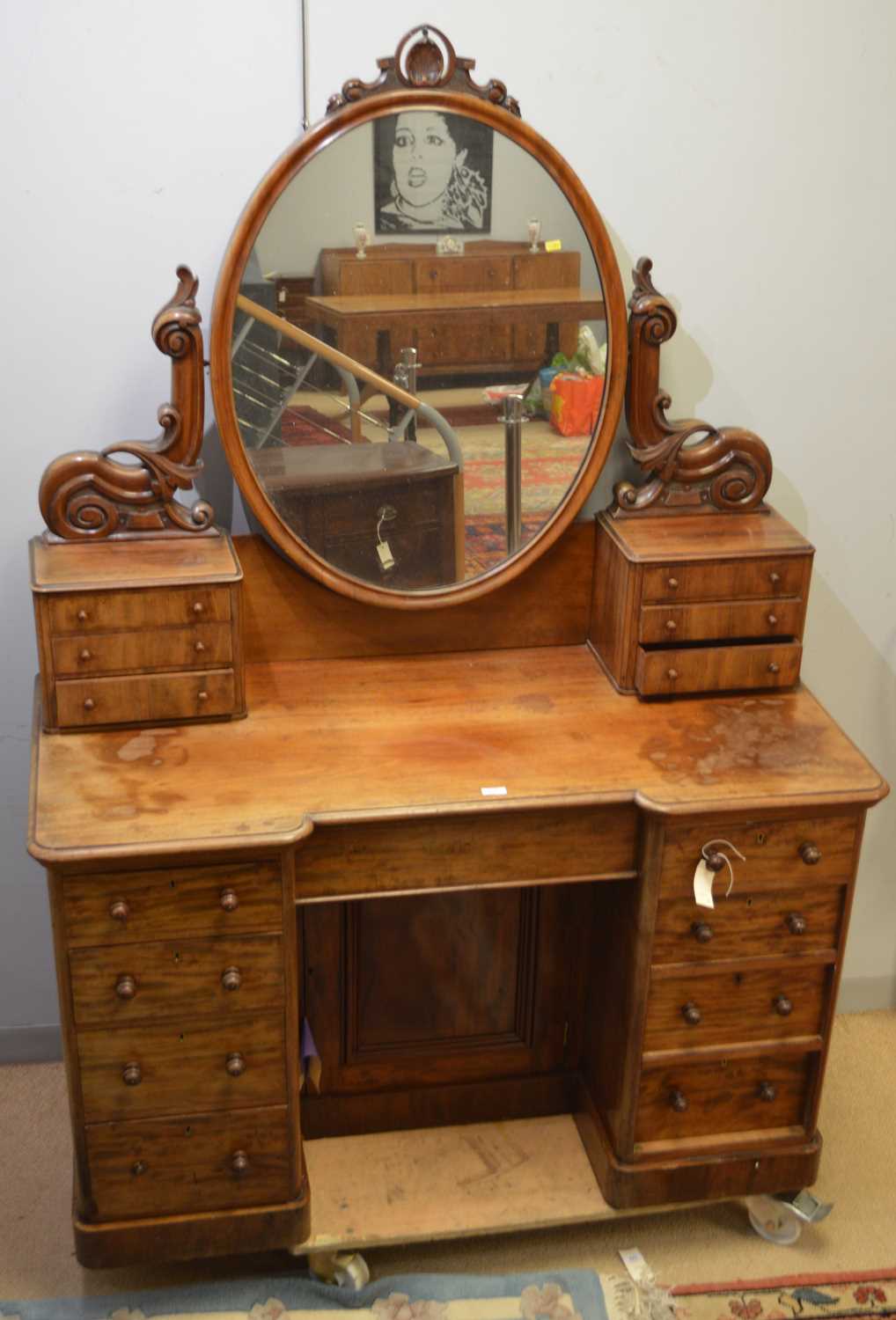 Victorian mahogany dressing table.