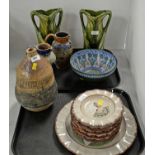 Selection of decorative ceramics including Doulton