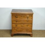 A mahogany four drawer chest.