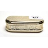 A Victorian silver snuff box,