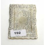 A Victorian silver calling card case,