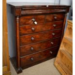 A Victorian mahogany chest of drawers.