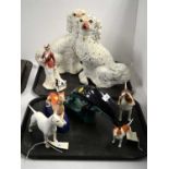 A selection of animal and other figures including Doulton and Beswick