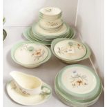 Wedgwood 'Tiger Lily' pattern dinner service and a Victorian Chapman part tea service