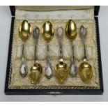 A set of six 800 standard silver Swiss teaspoons,