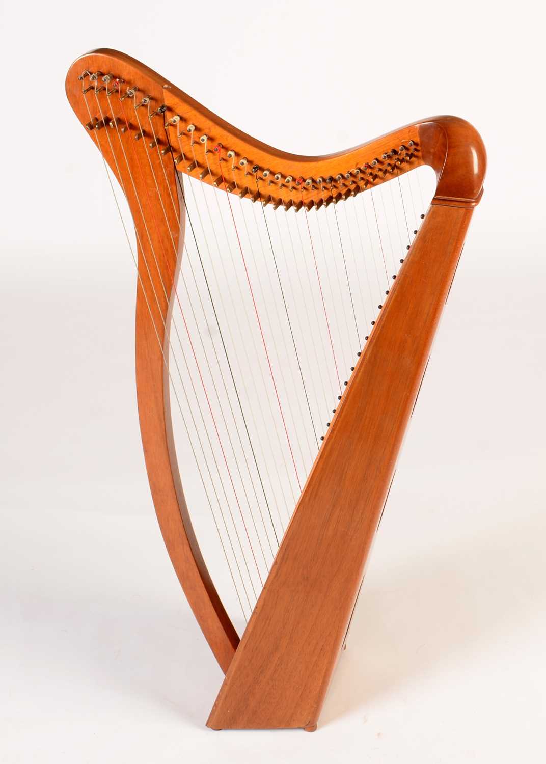 A Celtic floor standing harp.