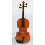 Violin with two bows, cased