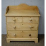 20th Century stipped pine chest of drawers