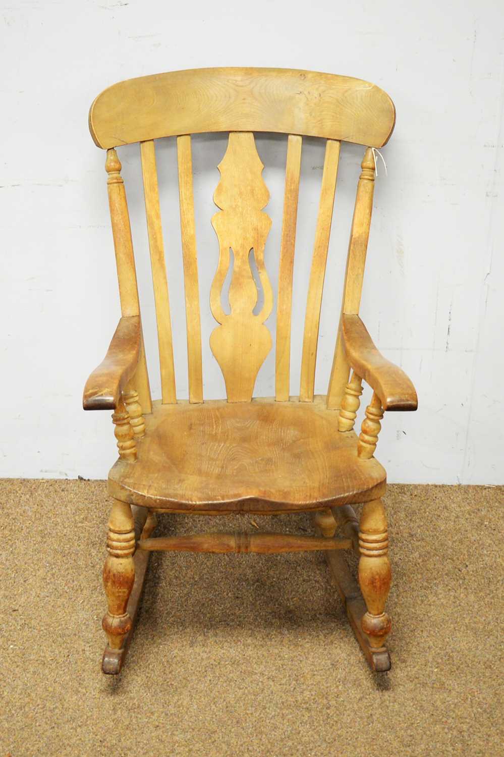 Early 20th Century elm rocking chair - Bild 2 aus 2