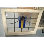 Set of five leaded glass window panels