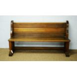 20th Century oak pew