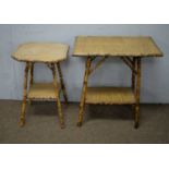 Two early 20th Century bamboo occasional tables