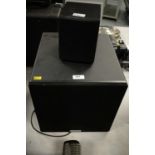 Cambridge Audio S90 Subwoofer and an Onkyo speaker