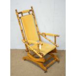 Late 19th Century walnut American rocking chair