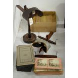 Two stereoscopic viewers and cards