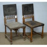 19th Century oak side chairs