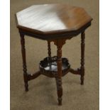 A late 19th Century walnut occasional centre table.