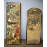 Two Victorian scrapbook dressing screen