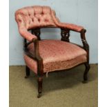 Victorian rosewood smokers chair