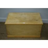 A late 19th Century stripped pine blanket box