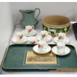 A selection of ceramics and a tea tray