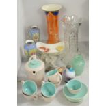 A selection of 20th Century ceramics and glass ware