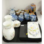 Selection of tea and coffee ware including Copeland Spode and Royal Copenhagen