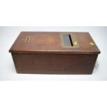 A late Victorian stained wood cash register/till by G.H. Gledhill & Sons Ltd