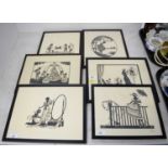 Selection of mid 20th Century silhouette art
