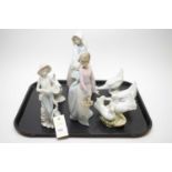Selection of Lladro, Nao and other ceramics