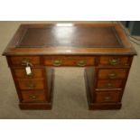 Edwardian pedestal writing desk