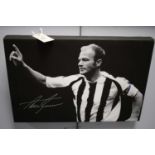 A signed canvas print of Alan Shearer