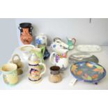 Selection of decorative ceramics including Carlton Ware and Royal Doulton