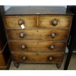 A 19th Century oak chest of drawers