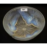 Early 20th Century French opalescent pressed glass bowl