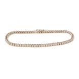 A diamond line bracelet