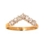 A diamond wishbone ring,