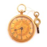 A George III 18ct yellow gold open faced pocket watch,